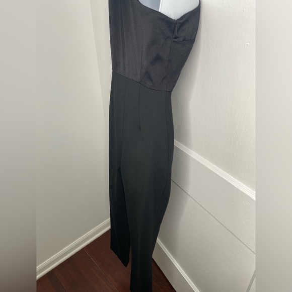 TED BAKER NWT Orliie Bow Trim One Shoulder Black Jumpsuit - Picture 13 of 15